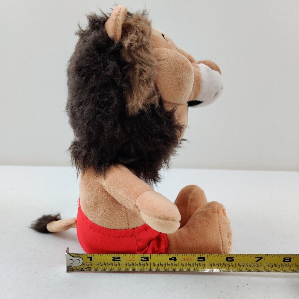 Kalahari Plush 12" Lou The Lion Stuffed Animal Vacation Souvenir in Swim Trunks - Picture 9 of 10